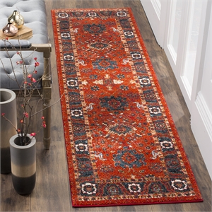 Safavieh Vintage Hamadan 2' 2&quot X 8' Rug in Orange and Blue