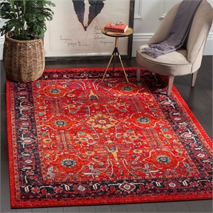 Safavieh Vintage Hamadan 4' X 6' Rug in Orange and Navy