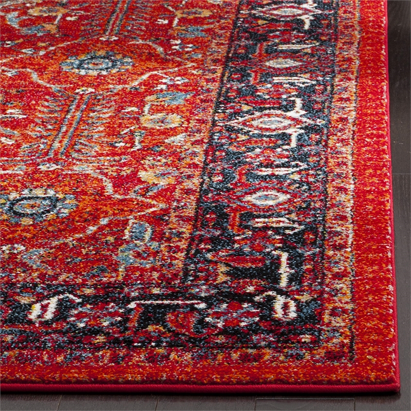 Safavieh Vintage Hamadan 4' X 6' Rug in Orange and Navy