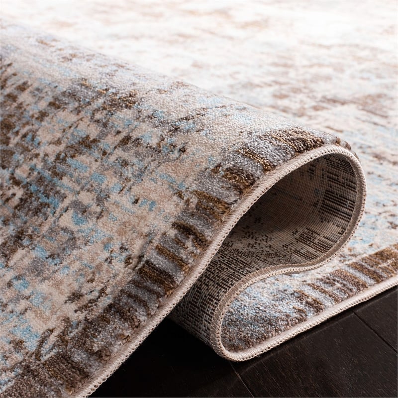 Safavieh Vintage 4' X 6' Rug in Brown and Light Blue