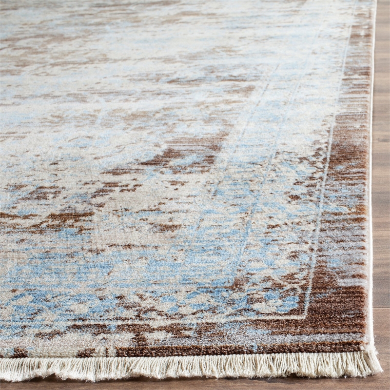 Safavieh Vintage 8' X 10' Rug in Brown and Light Blue