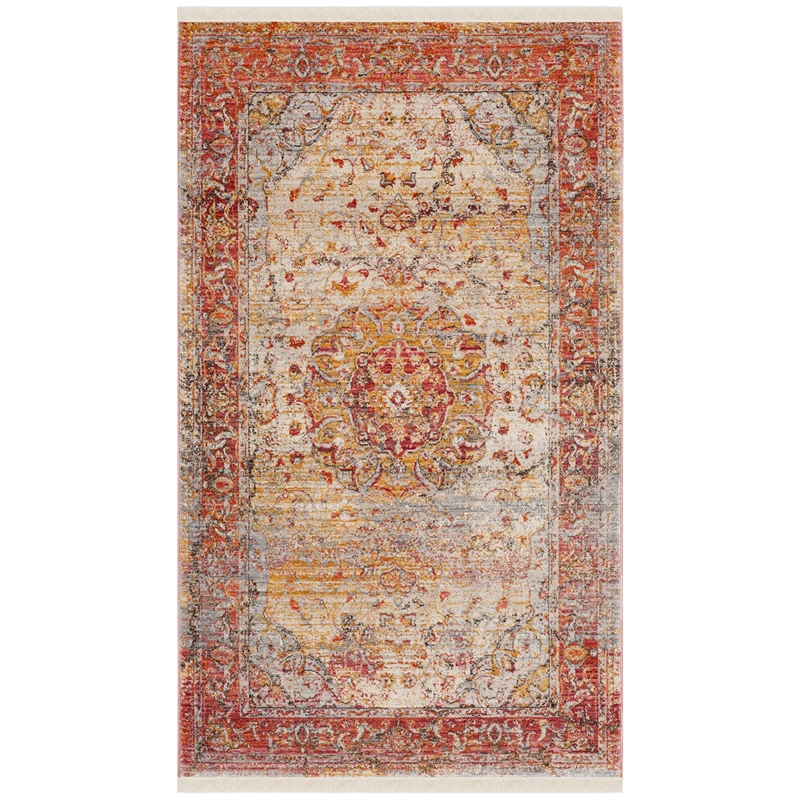 Safavieh Vintage 3' X 5' Rug in Saffron and Cream
