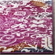 Safavieh Watercolor 4' X 6' Rug in Ivory and Fuchsia