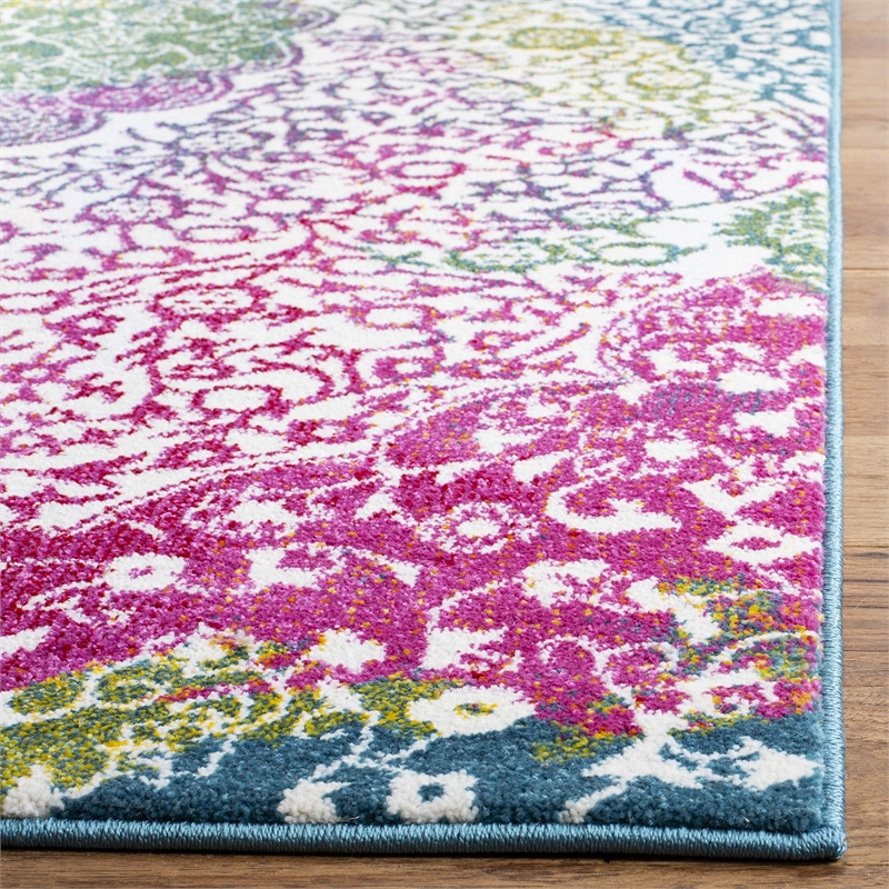 Safavieh Watercolor 8' X 10' Rug in Ivory and Teal
