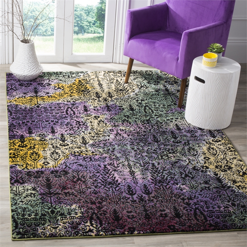 Safavieh Watercolor 8' X 10' Rug in Light Yellow and Green