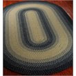 Safavieh Braided 9' x 12' Oval Hand Woven Rug in Black and Gray