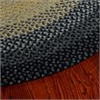 Safavieh Braided 9' x 12' Oval Hand Woven Rug in Black and Gray