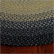 Safavieh Braided 9' x 12' Oval Hand Woven Rug in Black and Gray