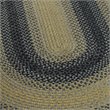 Safavieh Braided 9' x 12' Oval Hand Woven Rug in Black and Gray