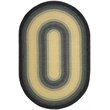 Safavieh Braided 9' x 12' Oval Hand Woven Rug in Black and Gray