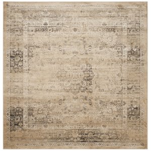 safavieh vintage 8' square rug in warm beige