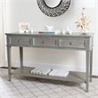 Safavieh Manelin 3 Drawer Console Table in Ash Gray