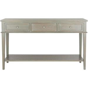 Safavieh Manelin 3 Drawer Console Table in Ash Gray