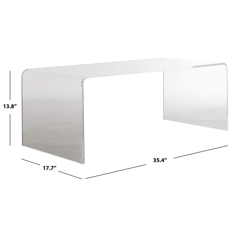 Safavieh Atka Clear Plastic Coffee Table