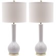 Safavieh Mae Long Neck Table Lamp in White (Set of 2)