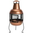 Safavieh Lima Chiminea Fireplace in Copper and Black