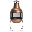 Safavieh Lima Chiminea Fireplace in Copper and Black