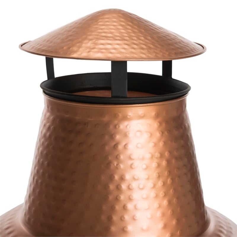 Safavieh Lima Chiminea Fireplace in Copper and Black