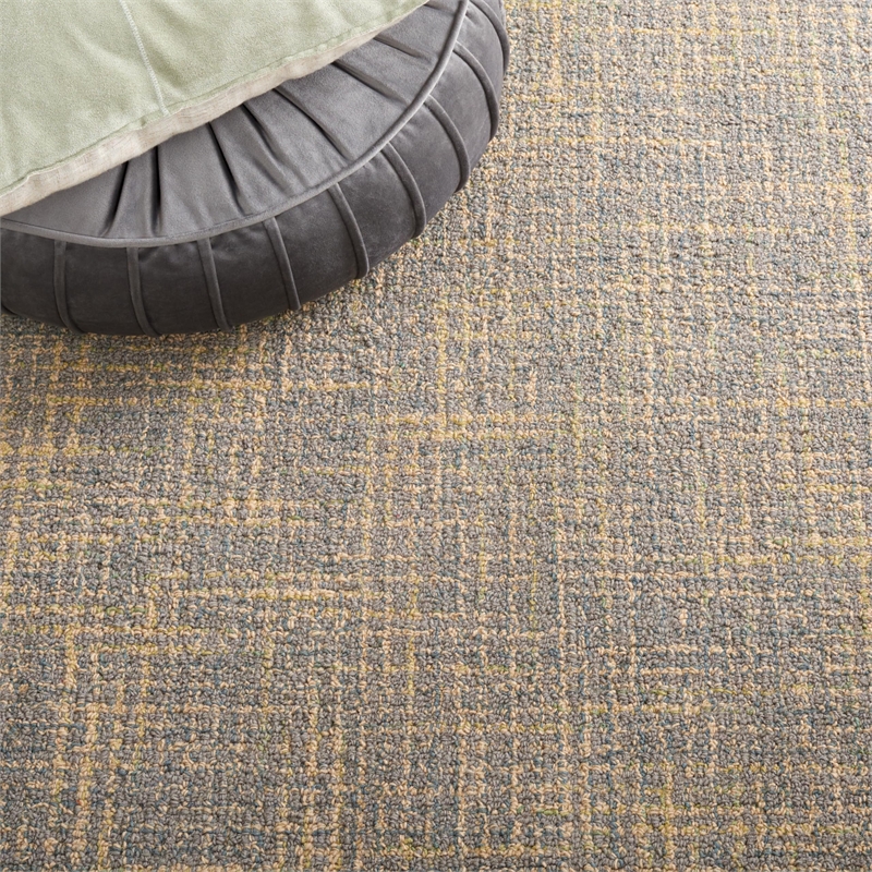 Safavieh Abstract 8' x 10' Hand Tufted Wool Rug in Gold and Gray
