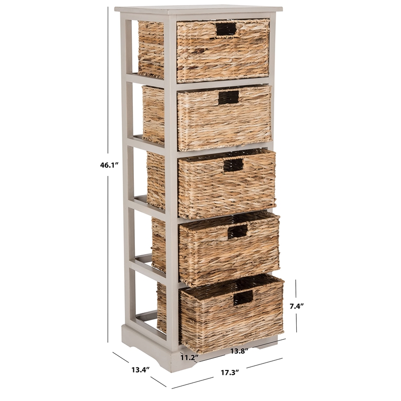 Safavieh VEDETTE 5 WICKER BASKET STORAGE TOWER