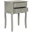Safavieh Lori Wood End Table With Storage Drawers in Gray