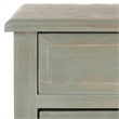 Safavieh Lori Wood End Table With Storage Drawers in Gray