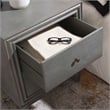 Safavieh Blaise Solid Wood Nightstand with Storage Drawers in Ash Gray