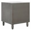 Safavieh Blaise Solid Wood Nightstand with Storage Drawers in Ash Gray