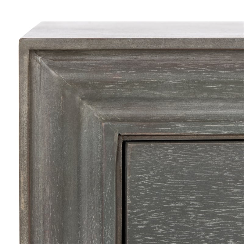 Safavieh Blaise Solid Wood Nightstand with Storage Drawers in Ash Gray