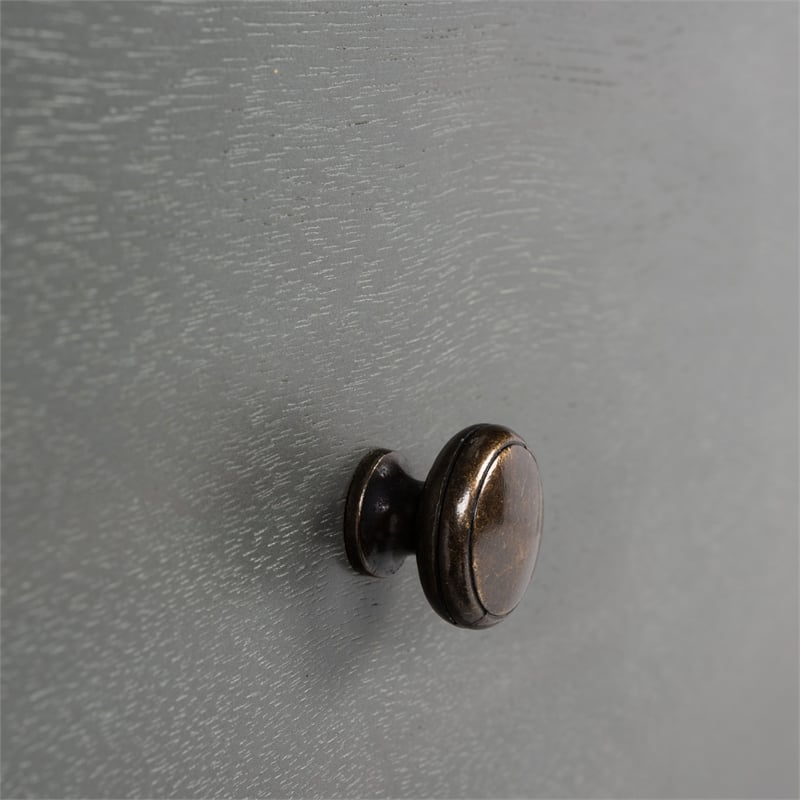 Safavieh Blaise Solid Wood Nightstand with Storage Drawers in Ash Gray