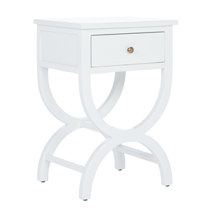 Safavieh Maxine Wood Accent Table with Storage Drawer in Off White