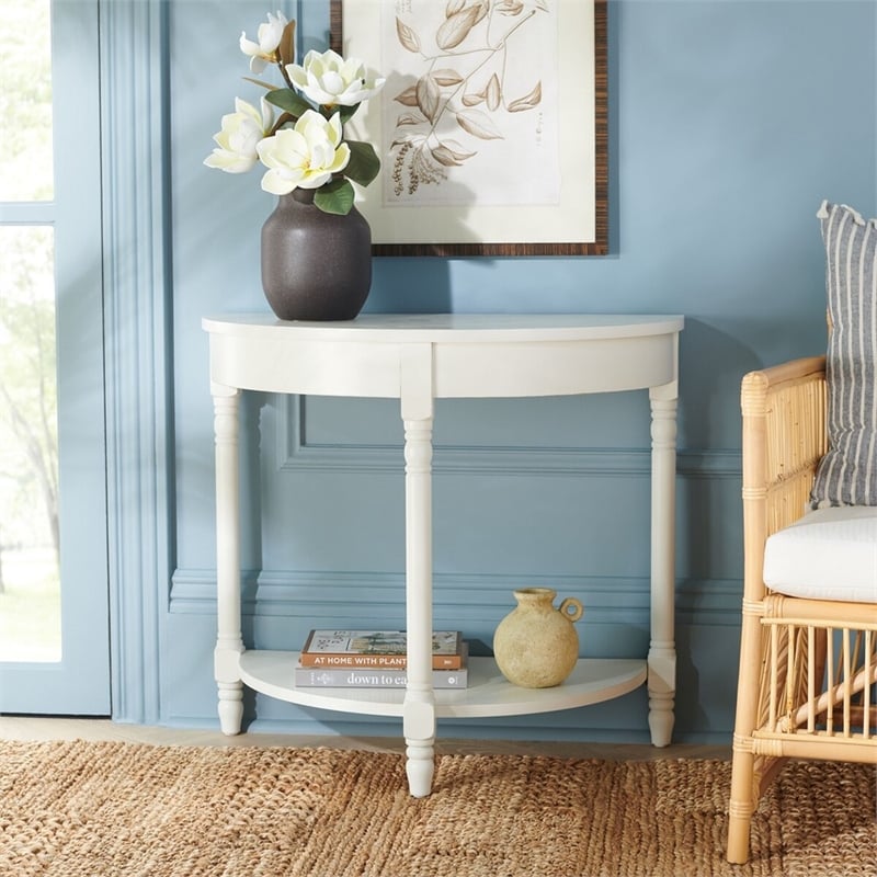 Safavieh Randell Contemporary Wood Console Table in Off White