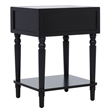 Safavieh Siobhan Wood Accent Table With Storage Drawer in Black