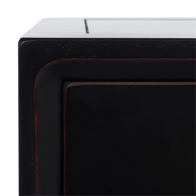 Safavieh Siobhan Wood Accent Table With Storage Drawer in Black