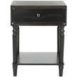 Safavieh Siobhan Wood Accent Table With Storage Drawer in Black