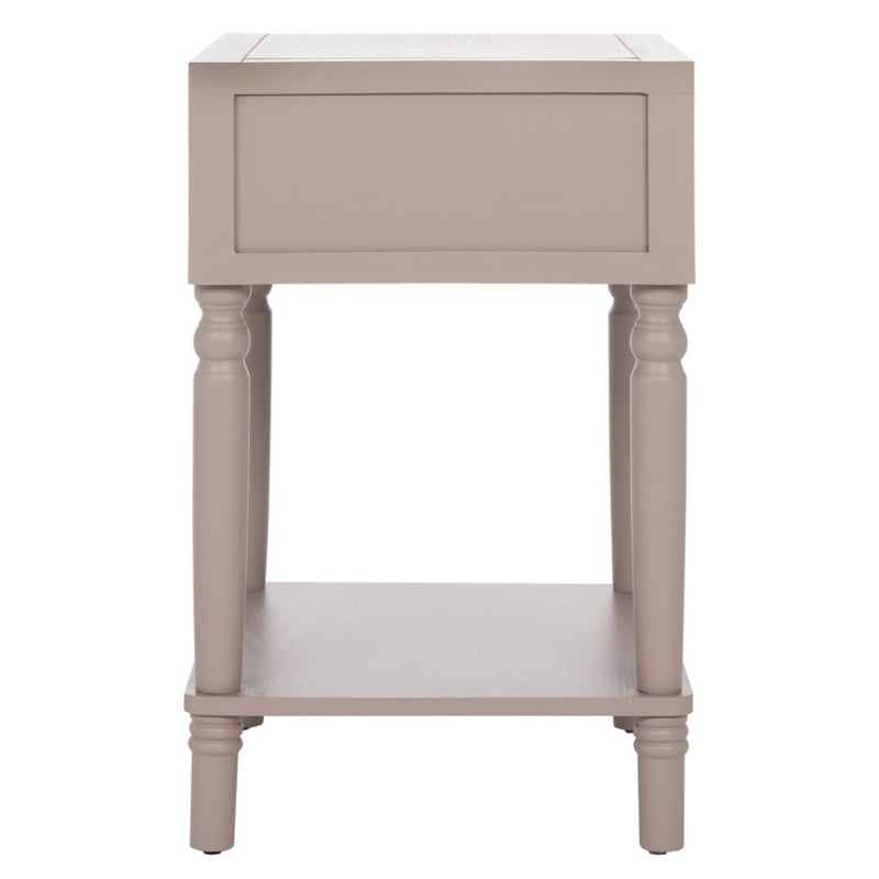 Safavieh Siobhan Wood Accent Table With Storage Drawer in Gray Mauve