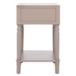 Safavieh Siobhan Wood Accent Table With Storage Drawer in Gray Mauve