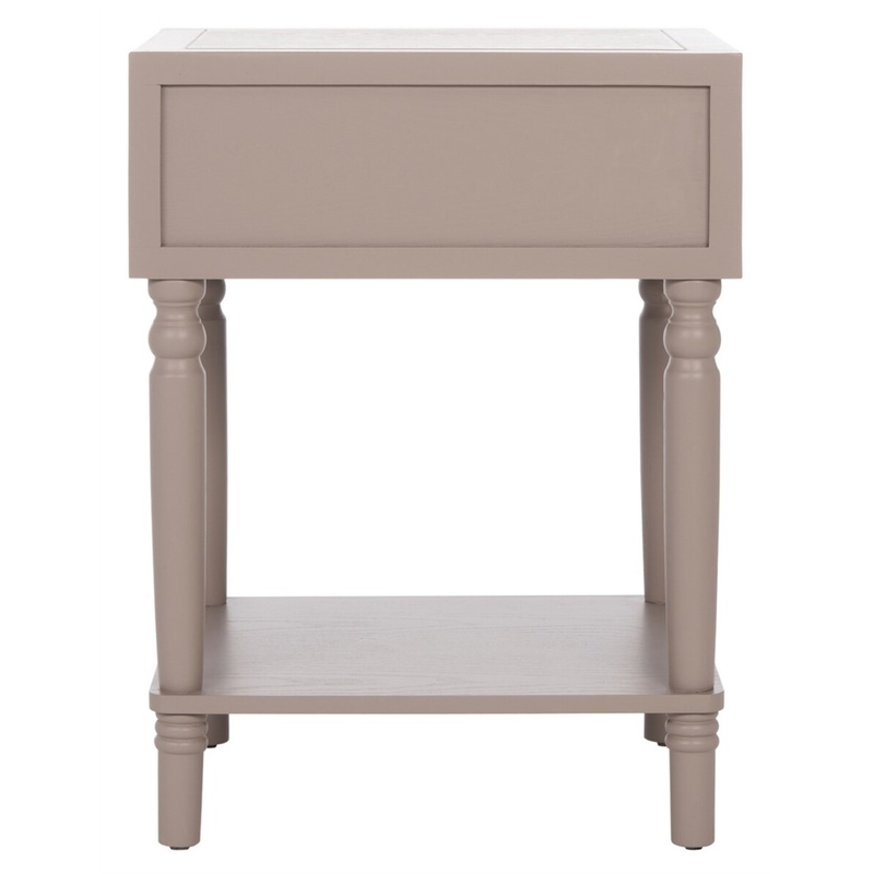 Safavieh Siobhan Wood Accent Table With Storage Drawer in Gray Mauve