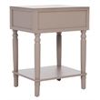 Safavieh Siobhan Wood Accent Table With Storage Drawer in Gray Mauve