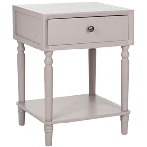 Safavieh Siobhan Wood Accent Table With Storage Drawer in Gray Mauve