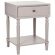 Safavieh Siobhan Wood Accent Table With Storage Drawer in Gray Mauve