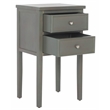 Safavieh Toby Wood Accent Table with Storage Drawers in Ash