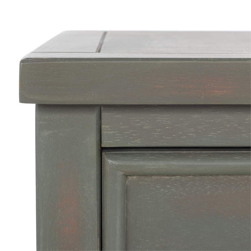 Safavieh Toby Wood Accent Table with Storage Drawers in Ash