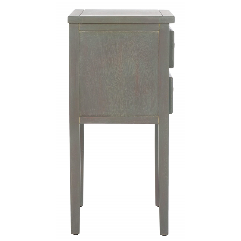Safavieh Toby Wood Accent Table with Storage Drawers in Ash