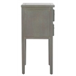 Safavieh Toby Wood Accent Table with Storage Drawers in Ash
