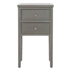 Safavieh Toby Wood Accent Table with Storage Drawers in Ash