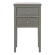 Safavieh Toby Wood Accent Table with Storage Drawers in Ash