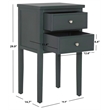 Safavieh Toby Wood Accent Table with Storage Drawers in Teal