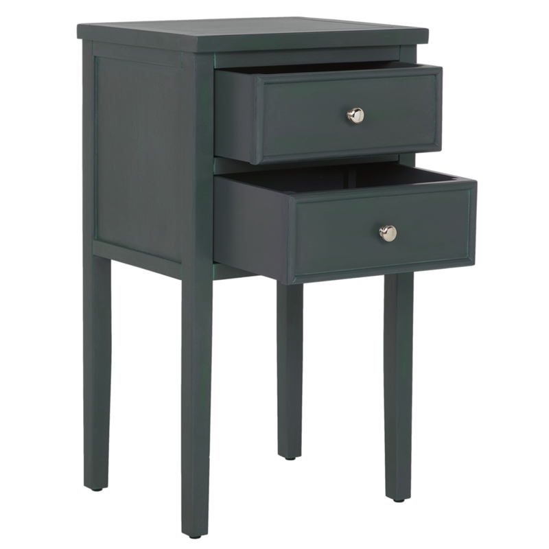 Safavieh Toby Wood Accent Table with Storage Drawers in Teal