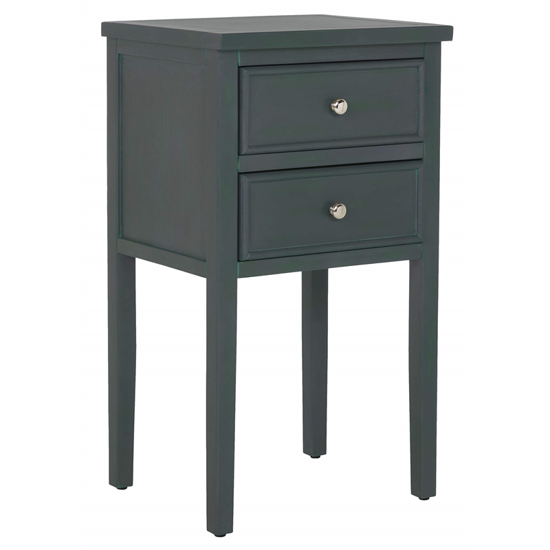 Safavieh Toby Wood Accent Table with Storage Drawers in Teal